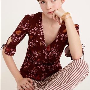 Madewell Tie-Sleeve Wrap Top Butterfly Sanctuary 6
